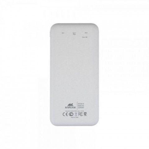 Універсальна мобільна батарея Rivacase Rivapower 10000mAh White (VA2240)