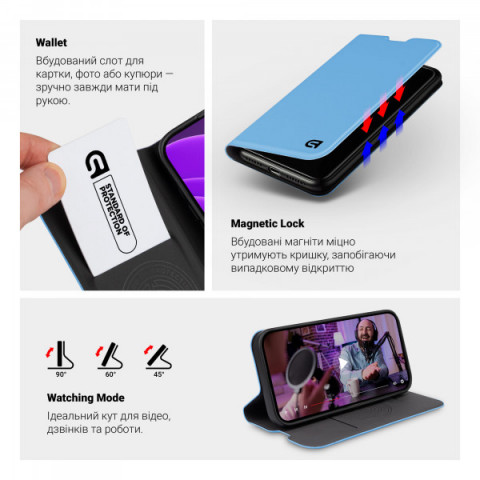 Чохол-книжка ArmorStandart OneFold Case для ZTE Blade A35 4G / A55 4G Light Blue (ARM81532)
