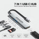 USB-хаб Essager QingHong 7 in 1 USB-C Hub (EHB07-QH0G-Z)