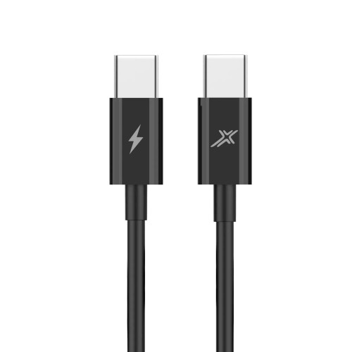 Кабель Grand-X USB Type-C - USB Type-C 60W, 1м, Black (CC-07B)