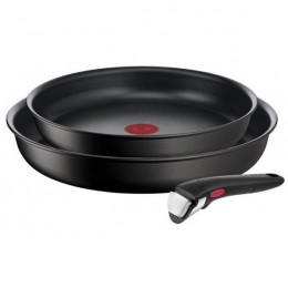 Набір посуду Tefal Ingenio Easy Cook & Clean, змінна ручка, 3предметів, алюміній, бакеліт, чорний