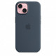 Чохол Apple iPhone 15 Silicone Case with MagSafe Storm Blue (MT0N3)
