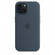 Чохол Apple iPhone 15 Silicone Case with MagSafe Storm Blue (MT0N3)