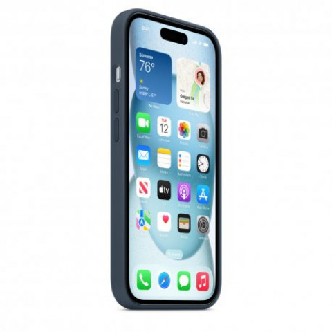 Чохол Apple iPhone 15 Silicone Case with MagSafe Storm Blue (MT0N3)