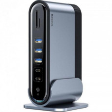 Концентратор USB-C Baseus Multifunctional  Working Station Adapter Dark Gray (CAHUB-BG0G)