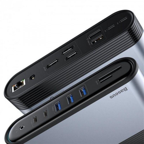 Концентратор USB-C Baseus Multifunctional Working Station Adapter Dark Gray (CAHUB-BG0G)