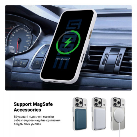 Чохол ArmorStandart Uniq MagCase для Apple iPhone 17 Pro Matte Clear (ARM86269)