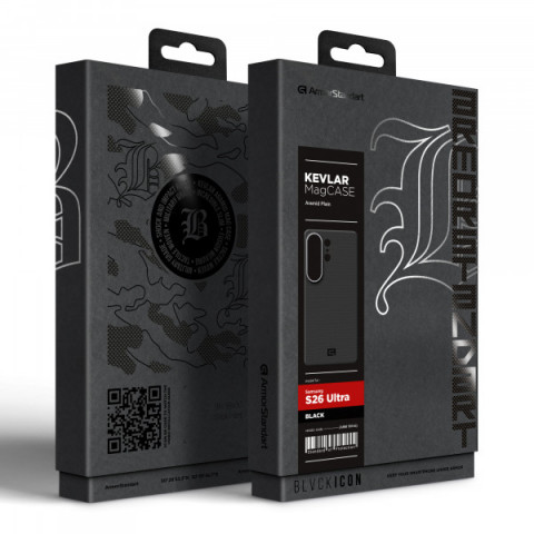 Чохол ArmorStandart BlackIcon Aramid Plain MagCase для Samsung S26 Ultra Black (ARM90166)