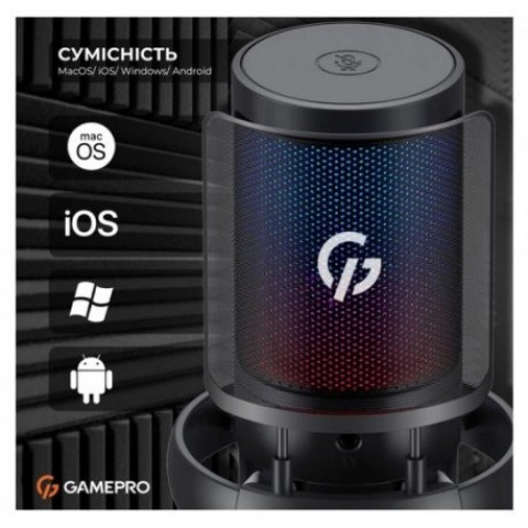 Мікрофон конденсаторний GamePro UGM145B USB Black (UGM145B)