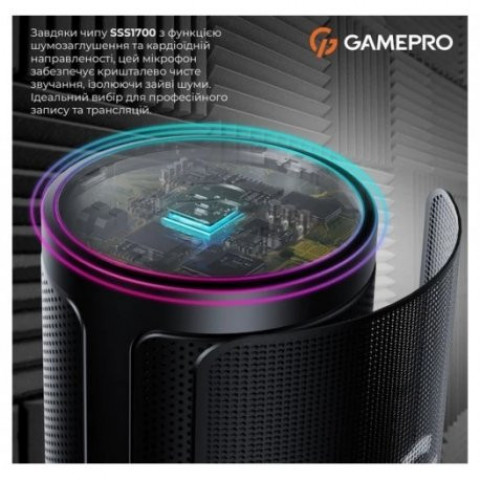Мікрофон конденсаторний GamePro UGM145B USB Black (UGM145B)