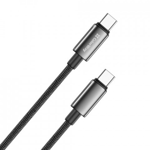 Кабель ColorWay USB Type-C - USB Type-C (M/M), zinc alloy braided, 5А, 2 м, Black (CW-CBPDCC099-BK)