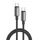 Кабель ColorWay USB Type-C - USB Type-C (M/M), zinc alloy braided, 5А, 2 м, Black (CW-CBPDCC099-BK)