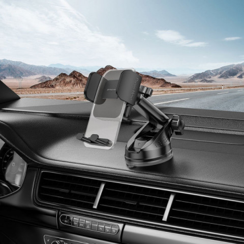 Автомобільний тримач Proove Crystal Clamp Plus Suction Type Car Mount black Купити в Україні