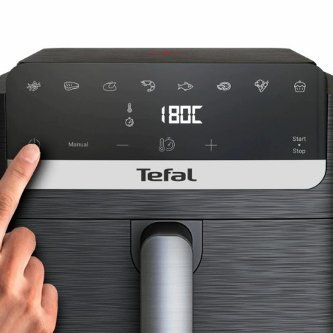 Мультипіч Tefal Easy Fry Mega Compact, 1700Вт, чаша-7.5л, сенсорне керув., 8 програм, пластик, чорний
