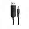 Кабель живлення SK USB-DC5.5mm x3.5 9V-12V 1m Black (10050050422010585.5x3.5)