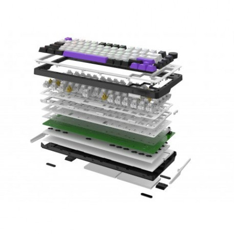Клавіатура ігрова Hator Hellyberry HK75 White/Violet