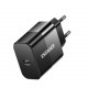 Мережевий зарядний пристрій Essager Travel Charger 20W USB-C Black (E20JSB1-SYTT1-T) + кабель USB Type-C