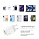 Мережевий зарядний пристрій ColorWay GaN Mini 30W PD Port PPS USB (Type-C PD + USB QC4.0) White (CW-CHS053PDC-WT) + кабель USB Type-C