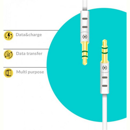 Аудіо-кабель Piko CB-AW11 3.5 мм - 3.5 мм (M/M), 1 м, White (1283126489167)