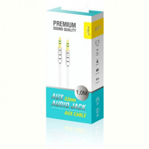 Аудіо-кабель Piko CB-AW11 3.5 мм - 3.5 мм (M/M), 1 м, White (1283126489167)