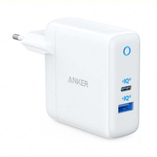 Мережевий зарядний пристрій Anker PowerPort+ Atom III White, 45W USB Type-C + 15 W USB (A2322G21)