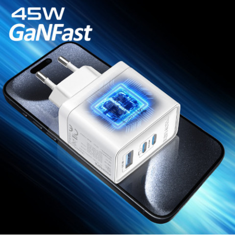 Зарядний пристрій Promate PowerPort 45W White
