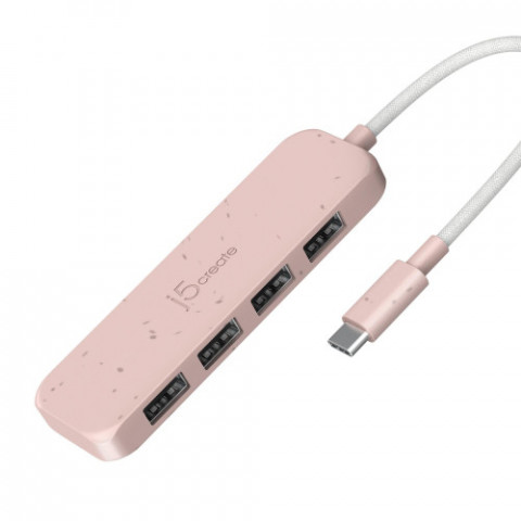 USB-хаб J5create 4 USB-A Red (JCH341ER-N)