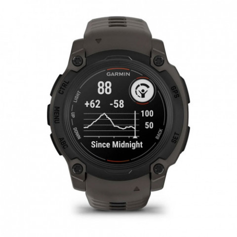 Смарт-годинник Garmin Instinct Crossover AMOLED Tactical Black with Black Silicone (010-03398-42)