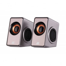 Акустична система 2E PCS204, 2.0, USB, Silver
