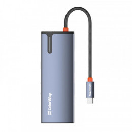 Док-станція ColorWay USB-C 5-в-1 Type C PD 100W/USB3.0х3/HDMI 4К (CW-HUB01)