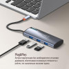 Док-станція ColorWay USB-C 5-в-1 Type C PD 100W/USB3.0х3/HDMI 4К (CW-HUB01)