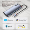 Док-станція ColorWay USB-C 5-в-1 Type C PD 100W/USB3.0х3/HDMI 4К (CW-HUB01)