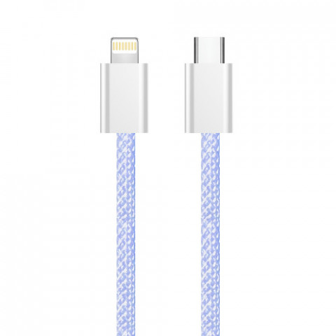 Кабель ColorWay Lightning + USB Type-C (M/M), 3.0 А, 1 м, Purple (CW-CBPDCL061-PU)