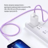 Кабель ColorWay Lightning + USB Type-C (M/M), 3.0 А, 1 м, Purple (CW-CBPDCL061-PU)