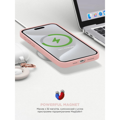 Чохол ArmorStandart ICON2 MagSafe для Apple iPhone 15 Pro Light Pink (ARM72747)