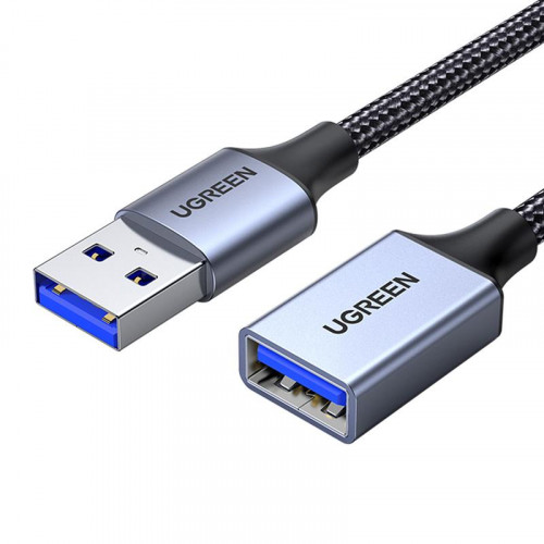 Кабель-подовжувач Ugreen US115 USB - USB (AM-AF), 2 м, Black (10497)