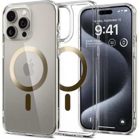 Чохол-накладка Spigen Ultra Hybrid MagFit для Apple iPhone 15 Pro Gold (ACS06718)