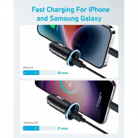 Автомобільний зарядний пристрій Anker PowerDrive 323 Black (A2735G11)