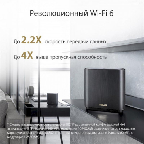 Wi-Fi Mesh система Asus ZenWiFi XT8 V2 Black 2pk (90IG0590-MO3A20)
