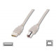 Кабель ASSMANN USB 2.0 (AM/BM) 3.0m, biege