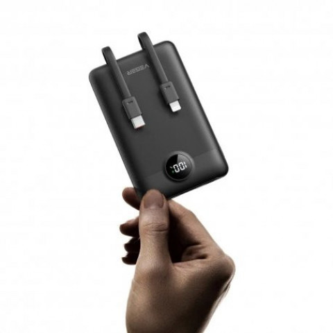 Зовнішній акумулятор Power Bank VEGER C11 10000mAh 22.5W Black (VG-W1170)