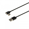 Кабель Grand-X USB-Lightning, магнітний, 1м, Black (MG-01L)