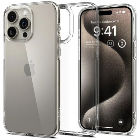 Чохол Spigen Ultra Hybrid для Apple iPhone 15 Pro Max Crystal Clear (ACS06565)