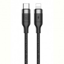 Кабель Usams US-SJ350 USB Type-C - Lightning, 1.2 м, Black (SJ350USB01)