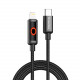 Кабель ColorWay USB Type-C - Lightning (M/M), Breathing Light, 3А, 1 м, Black (CW-CBPDCL103-BK)