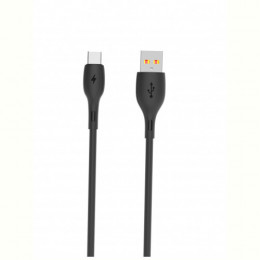 Кабель SkyDolphin S22T Soft Silicone USB - USB Type-C (M/M), 1 м, Black (SDUSB-000604)