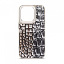 Чохол Harder Glamorous Croco для Apple iPhone 14 Pro Grey Gold (ARM76770)