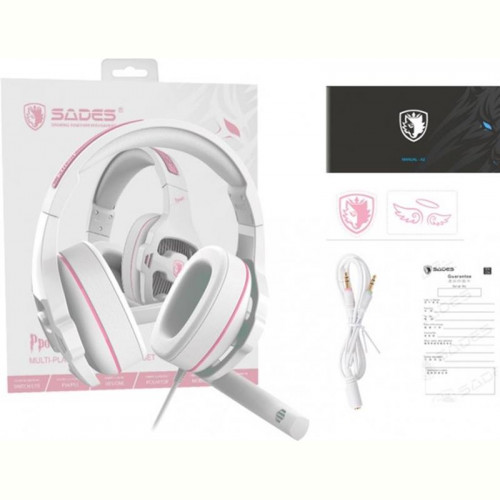 Гарнітура Sades SA-726 Ppower White/Pink (sa726wpj)