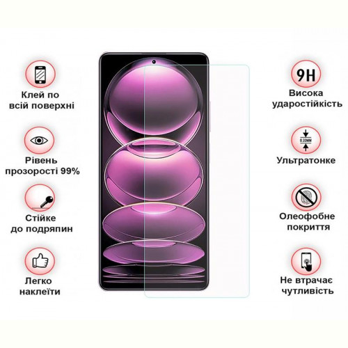 Захисне скло BeCover для Xiaomi Redmi Note 12 Pro/12 Pro 5G/12 Pro Plus Crystal Clear Glass 3D (709271)