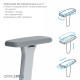 Крісло офісне OfficePro Elegant OC600-G-DG-DG Купити в Україні